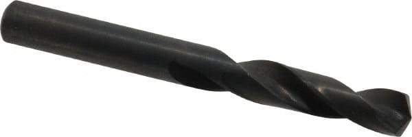 Precision Twist Drill - 0.316" 135° Spiral Flute High Speed Steel Screw Machine Drill Bit - Oxide Finish, Right Hand Cut, 1-11/16" Flute Length, 2-15/16" OAL, Split Point, Straight Shank - Apex Tool & Supply