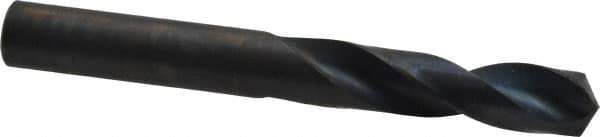 Precision Twist Drill - 0.358" 135° Spiral Flute High Speed Steel Screw Machine Drill Bit - Oxide Finish, Right Hand Cut, 1-3/4" Flute Length, 3-1/16" OAL, Split Point, Straight Shank - Apex Tool & Supply