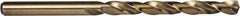 Precision Twist Drill - 23/32", 135° Point, Spiral Flute, Cobalt Taper Length Drill Bit - Oxide/Gold Finish, 5-5/8" Flute Length, 9-1/2" OAL, Series M51CO - Apex Tool & Supply