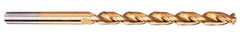 Chicago-Latrobe - 33/64", 135° Point, Parabolic Flute, High Speed Steel Taper Length Drill Bit - TiN Finish, 6" Flute Length, 8" OAL, Series 120DHT - Apex Tool & Supply
