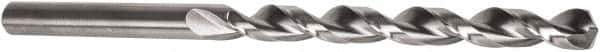 Precision Twist Drill - 5/8", 135° Point, Parabolic Flute, High Speed Steel Taper Length Drill Bit - Bright Finish, 4-7/8" Flute Length, 8-3/4" OAL, Series QC91P - Apex Tool & Supply