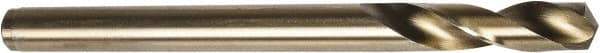 Precision Twist Drill - 7/64" 135° Cobalt Jobber Drill - Oxide/Gold Finish, Right Hand Cut, Spiral Flute, Straight Shank, 2-5/8" OAL, Split Point - Apex Tool & Supply