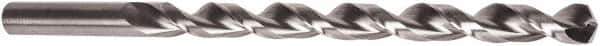 Precision Twist Drill - 3/8", 135° Point, Parabolic Flute, High Speed Steel Taper Length Drill Bit - Bright Finish, 9" Flute Length, 12" OAL, Series QC1290P - Apex Tool & Supply