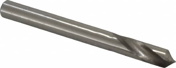 Precision Twist Drill - 1/4" Body Diam, 90° Point, High Speed Steel, 2-1/2" Overall Length, Spotting Drill - Apex Tool & Supply
