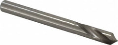 Precision Twist Drill - 1/4" Body Diam, 90° Point, High Speed Steel, 2-1/2" Overall Length, Spotting Drill - Apex Tool & Supply