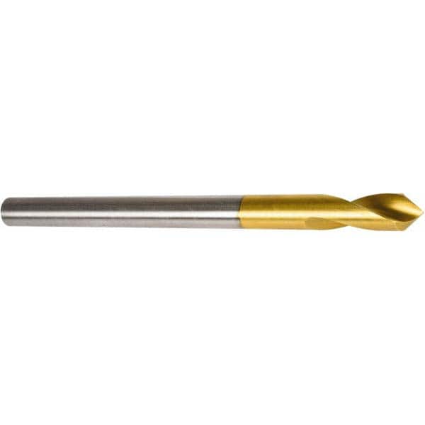 Precision Twist Drill - 1" Body Diam, 90°, 10" OAL, High Speed Steel Spotting Drill - Apex Tool & Supply