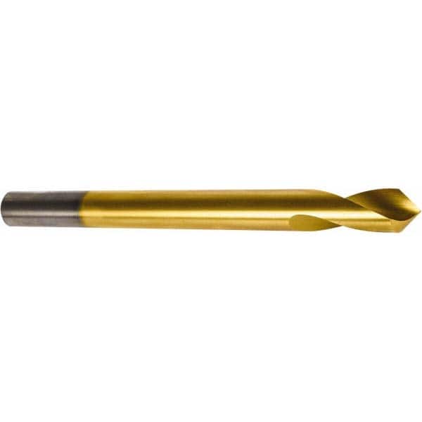 Precision Twist Drill - 1" Body Diam, 90°, 8" OAL, High Speed Steel Spotting Drill - Apex Tool & Supply
