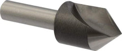 Precision Twist Drill - 3/4" Head Diam, 3/8" Shank Diam, 1 Flute 82° High Speed Steel Countersink - Bright Finish, 2-13/32" OAL, Single End, Straight Shank, Right Hand Cut - Apex Tool & Supply