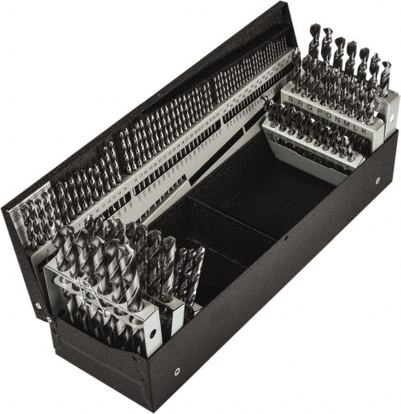 Precision Twist Drill - 1/16 to 1/2", 118° Point, Bright Finish, High Speed Steel Jobber Length Drill Bit Set - Apex Tool & Supply