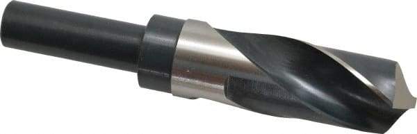 Precision Twist Drill - 1-7/32" Drill, 118° Point, High Speed Steel Silver Deming & Reduced Shank Drill Bit - Bright Finish, 6" OAL, Straight Shank, 3" Flute Length, Right Hand Cut, Standard Point, Spiral Flute, Regular Spiral - Apex Tool & Supply