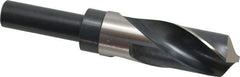 Precision Twist Drill - 1-7/32" Drill, 118° Point, High Speed Steel Silver Deming & Reduced Shank Drill Bit - Bright Finish, 6" OAL, Straight Shank, 3" Flute Length, Right Hand Cut, Standard Point, Spiral Flute, Regular Spiral - Apex Tool & Supply