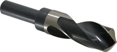 Precision Twist Drill - 1-1/4" Drill, 118° Point, High Speed Steel Silver Deming & Reduced Shank Drill Bit - Bright Finish, 6" OAL, Straight Shank, 3" Flute Length, Right Hand Cut, Standard Point, Spiral Flute, Regular Spiral - Apex Tool & Supply