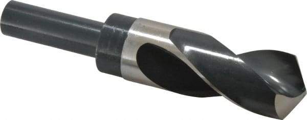 Precision Twist Drill - 1-5/16" Drill, 118° Point, High Speed Steel Silver Deming & Reduced Shank Drill Bit - Bright Finish, 6" OAL, Straight Shank, 3" Flute Length, Right Hand Cut, Standard Point, Spiral Flute, Regular Spiral - Apex Tool & Supply