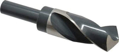 Precision Twist Drill - 1-3/8" Drill, 118° Point, High Speed Steel Silver Deming & Reduced Shank Drill Bit - Bright Finish, 6" OAL, Straight Shank, 3" Flute Length, Right Hand Cut, Standard Point, Spiral Flute, Regular Spiral - Apex Tool & Supply