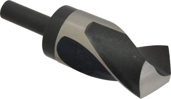 Precision Twist Drill - 2" Drill, 118° Point, High Speed Steel Silver Deming & Reduced Shank Drill Bit - Bright Finish, 6" OAL, Straight Shank, 3" Flute Length, Right Hand Cut, Standard Point, Spiral Flute, Regular Spiral - Apex Tool & Supply