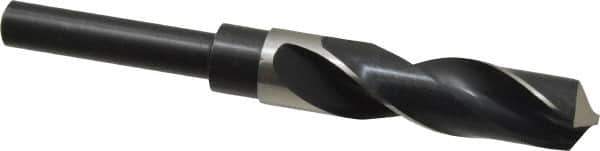 Precision Twist Drill - 13/16" Drill, 118° Point, High Speed Steel Silver Deming & Reduced Shank Drill Bit - Bright Finish, 6" OAL, Straight Shank, 3" Flute Length, Right Hand Cut, Standard Point, Spiral Flute, Regular Spiral - Apex Tool & Supply