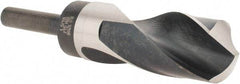 Precision Twist Drill - 1-5/16" Drill, 118° Point, High Speed Steel Silver Deming & Reduced Shank Drill Bit - Bright Finish, 6" OAL, Straight Shank, 3" Flute Length, Right Hand Cut, Standard Point, Spiral Flute, Regular Spiral - Apex Tool & Supply