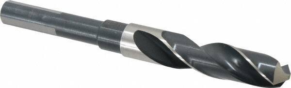 Precision Twist Drill - 11/16" Drill, 118° Point, High Speed Steel Silver Deming & Reduced Shank Drill Bit - Bright Finish, 6" OAL, Flats on Shank, 3" Flute Length, Right Hand Cut, Standard Point, Spiral Flute, Regular Spiral - Apex Tool & Supply