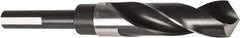 Precision Twist Drill - 1-5/16" Drill, 118° Point, High Speed Steel Silver Deming & Reduced Shank Drill Bit - Bright Finish, 6" OAL, Flats on Shank, 3" Flute Length, Right Hand Cut, Standard Point, Spiral Flute, Regular Spiral - Apex Tool & Supply