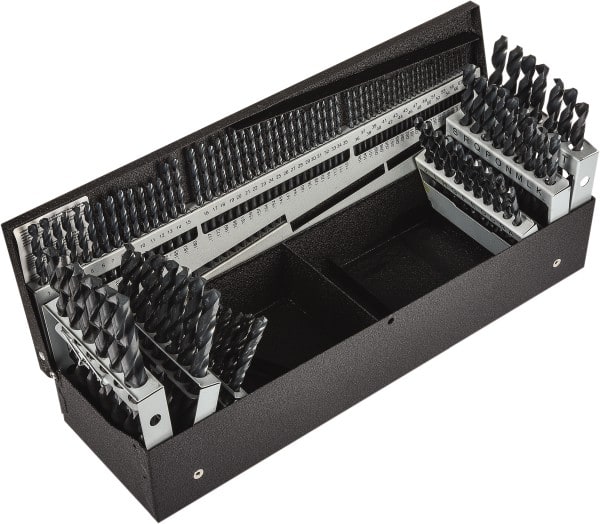 Precision Twist Drill - 1/16 to 1/2", 118° Point, Oxide Finish, High Speed Steel Jobber Length Drill Bit Set - Apex Tool & Supply