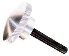 Morton Machine Works - 2-1/4" Head, Knurled Knob - Threaded Stem, Aluminum - Apex Tool & Supply
