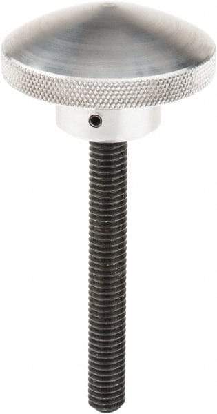 Morton Machine Works - 2" Head, Knurled Knob - Threaded Stem, Aluminum - Apex Tool & Supply