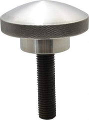 Morton Machine Works - 3-1/2" Head, Knurled Knob - Threaded Stem, Aluminum - Apex Tool & Supply