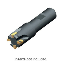Kennametal - 25mm Cut Diam, 9.06mm Max Depth of Cut, 25mm Shank Diam, 96mm OAL, Indexable Square Shoulder End Mill - ADKT 1035.. Inserts, Weldon Shank, 90° Lead Angle, Series NGE-A - Apex Tool & Supply