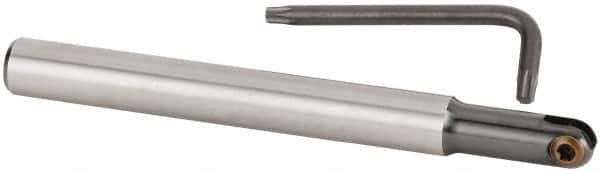Kennametal - 1/2" Cut Diam, 1/2" Shank Diam, 5.12" OAL, Indexable Ball Nose End Mill - Apex Tool & Supply