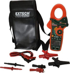 Extech - EX840, CAT IV, Digital True RMS Auto Ranging Clamp Meter with 1.7" Clamp On Jaws - 1000 VAC/VDC, 1000 AC/DC Amps, Measures Voltage, Capacitance, Continuity, Frequency, Resistance, Temperature - Apex Tool & Supply