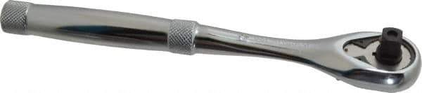 Proto - 3/8" Drive Pear Head Quick-Release Ratchet - Chrome Finish, 8-1/2" OAL, 45 Gear Teeth, Standard Head - Apex Tool & Supply