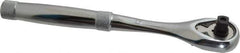 Proto - 3/8" Drive Pear Head Quick-Release Ratchet - Chrome Finish, 8-1/2" OAL, 45 Gear Teeth, Standard Head - Apex Tool & Supply