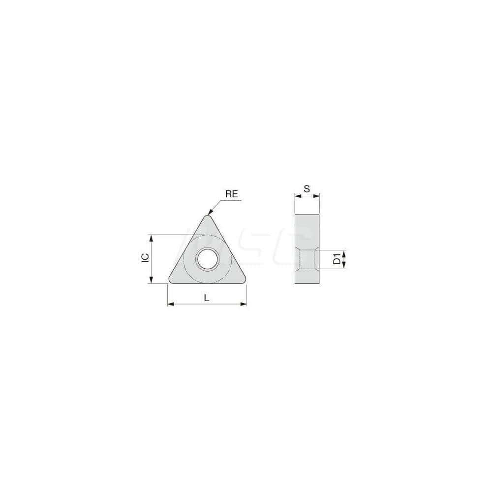Turning Insert:  TNGA322 TH10,  Solid Carbide Uncoated Finish,  Neutral,  3/8″ Inscribed Circle,  0.0310″ Corner Radius,  60.0 &deg N/A Triangle,  Series  TNGA