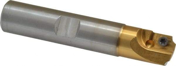 Superbee - 0.07 to 0.125 Inch Cutting Radius, 3/4 Inch Cutter Diameter, 1 Style EM 15 Insert, 3/4 Inch Shank Diameter, Indexable Concave Radius Cutter - 4 Inch Overall Length - Apex Tool & Supply