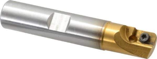 Superbee - 0.07 to 0.13 Inch Cutting Radius, 3/4 Inch Cutter Diameter, 1 Style EM15 Insert, 3/4 Inch Shank Diameter, Indexable Convex Radius Cutter - 4 Inch Overall Length - Apex Tool & Supply