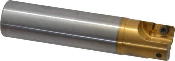 Superbee - 0.07 to 0.13 Inch Cutting Radius, 1 Inch Cutter Diameter, 2 Style EM15 Inserts, 1 Inch Shank Diameter, Indexable Convex Radius Cutter - 4.5 Inch Overall Length - Apex Tool & Supply