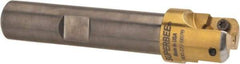 Superbee - 0.14 to 0.19 Inch Cutting Radius, 1 Inch Cutter Diameter, 2 Style EM15 Inserts, 3/4 Inch Shank Diameter, Indexable Convex Radius Cutter - 4.5 Inch Overall Length - Apex Tool & Supply