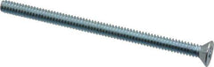 Value Collection - #10-24 UNC, 3" OAL Phillips Drive Machine Screw - Flat Head, Grade 2 Steel, Zinc-Plated Finish, Without Washer - Apex Tool & Supply