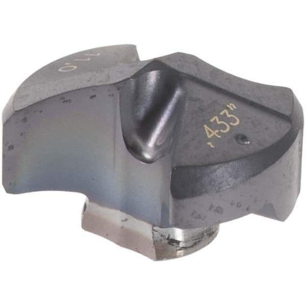 Iscar - Series IDI-SK, 0.433" Diam Grade IC908 140° Replaceable Drill Tip - Carbide, TiAlN Finish - Apex Tool & Supply
