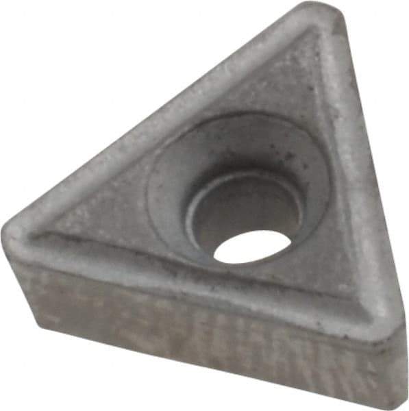 Interstate - TT222 Grade I22 Carbide Turning Insert - Uncoated, 60° Triangle, 1/4" Inscr Circle, 1/8" Thick, 1/32" Corner Radius - Apex Tool & Supply