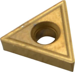 Interstate - TT432 Grade TCN55 Carbide Turning Insert - TiN/TiC/TiCN/TiN Finish, 60° Triangle, 1/2" Inscr Circle, 3/16" Thick, 1/32" Corner Radius - Apex Tool & Supply