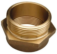 EVER-TITE Coupling Products - 1 MNPT x 1 MNPSH Hydrant Hex Nipple - Brass - Apex Tool & Supply