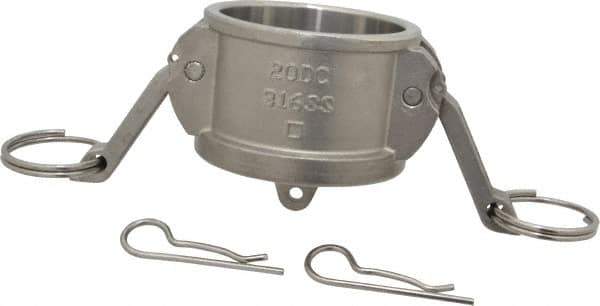 EVER-TITE Coupling Products - 2" Stainless Steel Cam & Groove Suction & Discharge Hose Dust Cap For Use with Adapters - Part DC, 250 Max psi - Apex Tool & Supply