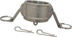EVER-TITE Coupling Products - 2" Stainless Steel Cam & Groove Suction & Discharge Hose Dust Cap For Use with Adapters - Part DC, 250 Max psi - Apex Tool & Supply