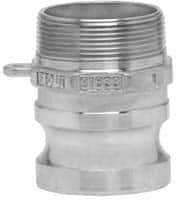 EVER-TITE Coupling Products - 4" Stainless Steel Cam & Groove Suction & Discharge Hose Male Adapter Male NPT Thread - Part F, 4" Thread, 100 Max psi - Apex Tool & Supply