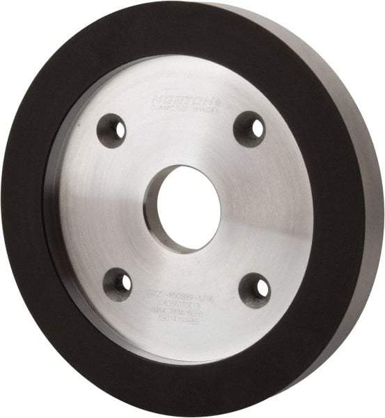 Norton - 6" Diam, 1-1/4" Hole Size, 3/4" Overall Thickness, 220 Grit, Type 6 Tool & Cutter Grinding Wheel - Very Fine Grade, Diamond, R Hardness, Resinoid Bond - Apex Tool & Supply