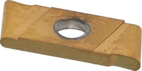 NIKCOLE MINI-SYSTEMS - GIE 2mm Cutting Width Carbide Grooving Insert - 6mm Max Depth of Cut, Left Hand, 1mm Corner Radius, TiN Finish - Apex Tool & Supply