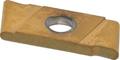 NIKCOLE MINI-SYSTEMS - GIE 2mm Cutting Width Carbide Grooving Insert - 6mm Max Depth of Cut, Left Hand, 1mm Corner Radius, TiN Finish - Apex Tool & Supply