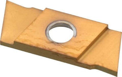 NIKCOLE MINI-SYSTEMS - GIE 1.3mm Cutting Width Carbide Grooving Insert - 6mm Max Depth of Cut, Left Hand, TiN Finish - Apex Tool & Supply