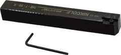 NIKCOLE MINI-SYSTEMS - External Thread, 5" OAL, Right Hand Indexable Grooving Cutoff Toolholder - 5/8" Shank Height x 5/8" Shank Width, GIE Insert Style, THE Toolholder Style, Series Mini-Systems - Apex Tool & Supply